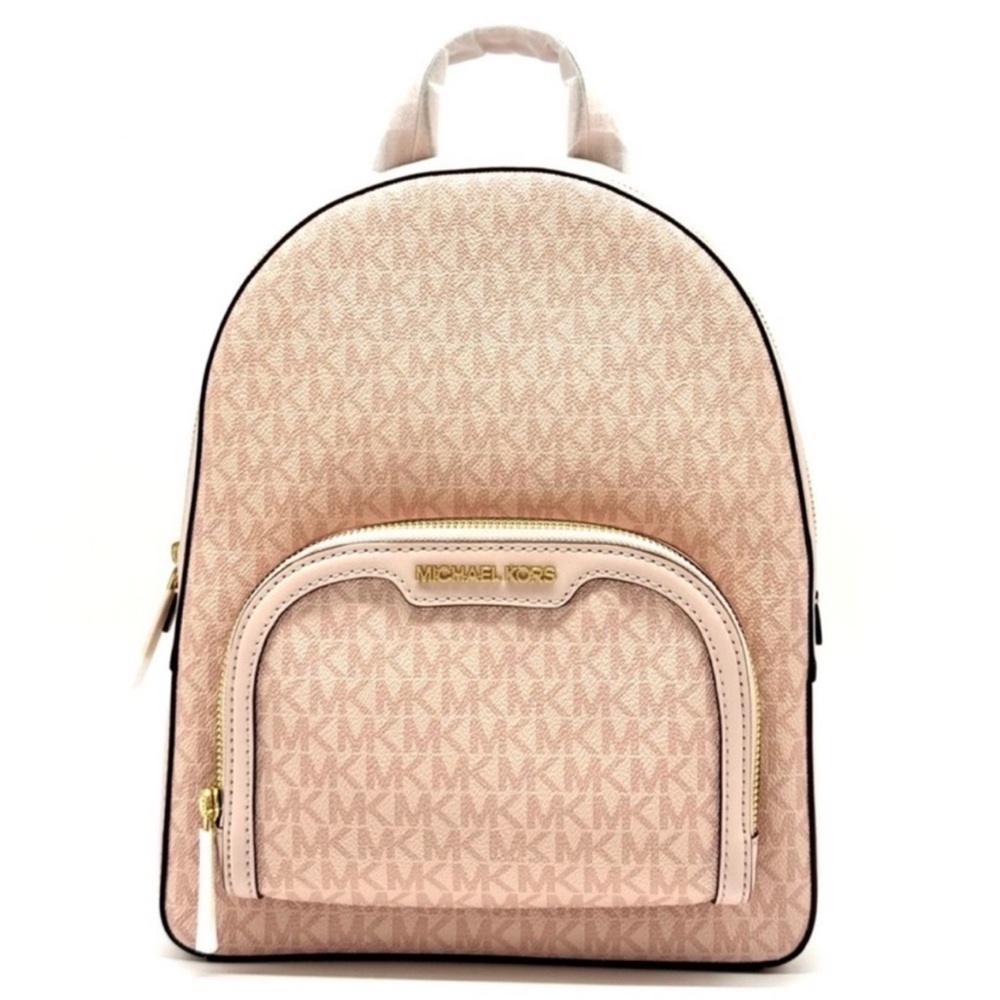 Michael Kors Jaycee Medium Signature Logo Backpack Powder Blush